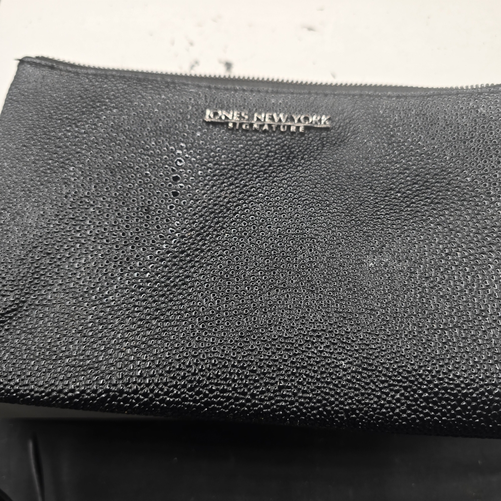 Jones New York Black Pebbled Toiletry Bag